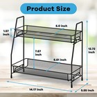 Spispi Spice Rack Organizer For Cabinet  14 17 X 12 72 X 5 55 Inches  Black