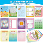 2 Pack Reusable Activity Game For Kids Ages 4-8  8-12 travel Games Include 56 Di