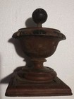 Antique Victorian Wood Ball Newel Post Porch Finial Cap Accent Salvage 