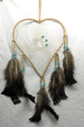 Native American Heart Dream Catcher  9 5 X 8 5  Turquoise  Cherokee  Coa  Dc29