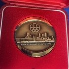 Official Bronze 2 Sided Commemorative Olympic Medal 1976 Montreal In Case   Coa