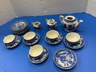 Vtg Blue Willow Childrens 20 Piece Tea Set  Made In Japan  Incomplete