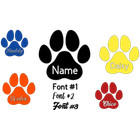 Custom Name Paw Sticker Vinyl Decal - Dog Cat Pet Puppy Love Wall Decor Car