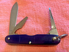 Official Vintage Bsa Camillus Cub Scout 3-blade Pocket Knife  blue  