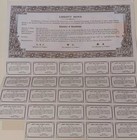 1937  1000 Chinese Liberty Bond Pass-co Cert W  Coupons