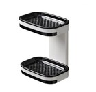 1   piece Wall   mounted Double Layer Soap Dish       Shower Holder With Drain Tray