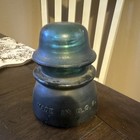 Hemingray 166 Blue gray Glass Insulator Embossed Hemingray Made In U s a 