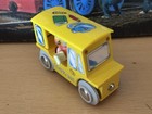 Brio Wooden Train Richard Scarry Sally Cat   School Bus 