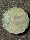 1969 Ten Cents Bahama Islands Coin 10 Cents Queen Elizabeth Ii Bahamas Fish Coin