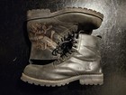 Vintage Skechers Brown Leather Engraved Combat Boots 60646 Mens Us 12 Rare