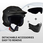 Ilm Open Face 3 4 Motorcycle Half Helmet For Moped Atv Cruiser Scooter Dot
