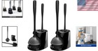 Heavy Duty Toilet Brush   Plunger Set With Ergonomic Grip - 2 Count