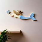 Young s Inc  Resin Mermaid Wall Art     14   l X 3 5   h Nautical Decor Piece     Beach