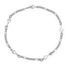 Estate Sterling Silver 925 5 9mm Figaro Fancy Link Chain Anklet 9 75 