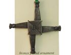 St Brigid Cross Celtic Ornament Bronze Plated Wall Hanging Irish Decor 3 7 X 3 7