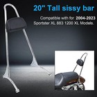 Tall Sissy Bar Passenger Backrest For Harley Sportster Xl Iron 883 1200 48 72