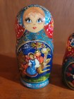 Matryoshka Handpainted Russian Wooden Nesting Dolls Set Of 5- Signed