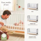 Convertible Baby Crib To Toddler Bed 4-in-1 Grove Green Cr012spws Little Seeds