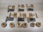 Lot Of 7 Russwin Russell   Erwin Closet Mortise Lock Sets Screwless Compression