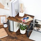  Printer Stand For Desk  Desktop Printer Stand With Rustic Brown   Black