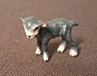 Rare Vtg Hagen Renaker Matte Black dark Gray Miniature Porcelain Lamb Figurine