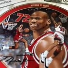 Michael Jordan  record 72 Wins bulls Plate Bradford Exchange Upperdeck W coa Nib