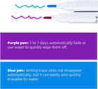 12 Pcs Disappearing Ink Pen Water Soluble Pens Fabric Markers Pens For Sewing