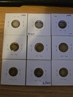 Canadian 5 Cent Silver Coin Lot Of 9 1907-1919