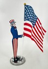 Uncle Sam Flag Holder -  Desktop Size - Perfect For Gifting And Decoration 