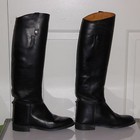 John Ashbourne Equestrian 18  Knee High Black Leather Riding Boots 5 1 2 England