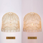 Arturesthome Handmade Weaving Natural Rattan Pendant Lighting Rope Lamp Shade Us