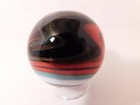 A Large New Handmade Reverse Corkscrew Art Glass Marble - 48 Mm   1-7 8  Dia 