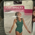 Vintage Leotard Burgundy Wine Lycra Pinch-front Sleeveless L   2pr Tights Xl