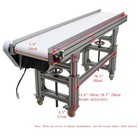 Open Box  Pvc Belt Industrial Conveyor 59  lx7 9  w Transport Machine Speedadjus