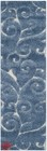 Safavieh Shag Runner Rug 2 3 x13  Light Blue Cream Scroll Non-shedding