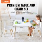 Vevor Kids Table And 2 Chairs Set Kids Craft And Play Table Drawing Reading