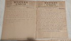 Vintage Antique Western Union Telegraph Co  1930 s Telegram Lot Of 5 