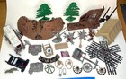 Vintage 1960s Marx Blue   Gray Civil War Play Set Accessories   38 Pieces