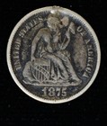 1875 Love Token Engraved Foo Oof Ofo Silver Liberty Seated Dime 10c Ten Cents