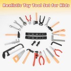 28 Pcs Kids Toy Tool Set Construction Party Supplies Plastic Pretend Play Acc   