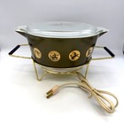 Vintage Mcm 1961 Rare Pyrex Promo Zodiac Green Casserole Dish No  475 - B   Lid