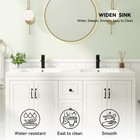 60  Bathroom Vanity With Sink Soft-close 4 Doors 3 Drawers Faucet Freestanding