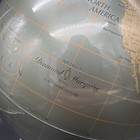 Vintage Mid Century Modern Replogle Lucite Base World Globe 12  Gold Green Rare 