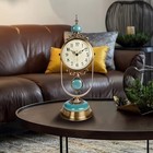 Vintage Desk Clock antique Mantel Clock Silent Decorative Clock With Pendulum   