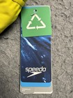 Speedo Swim Briefs Mens 28 Blue Yellow Colorblock Lined Drawstring Powerflex Nwt