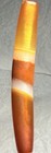 Tibetan Old Agate 2 Line Healer Ox Horn Bead  Silkworm Lines  Translucent         