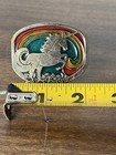 Vintage Unicorn Rainbow Design Metal Belt Buckle - Heavy - Y2k