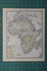 Africa Egypt Vintage Original Antique 1892 Rand Mcnally World Atlas Map Lot