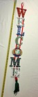 Wooden Christmas Snowman    welcome    Door Hanger Green Tassel Holiday Decor