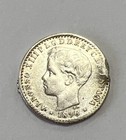 Puerto Rico Silver 10 Centavos 1896 Damaged